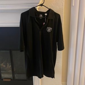 Cutter & Buck Las Vegas Raiders Black polo